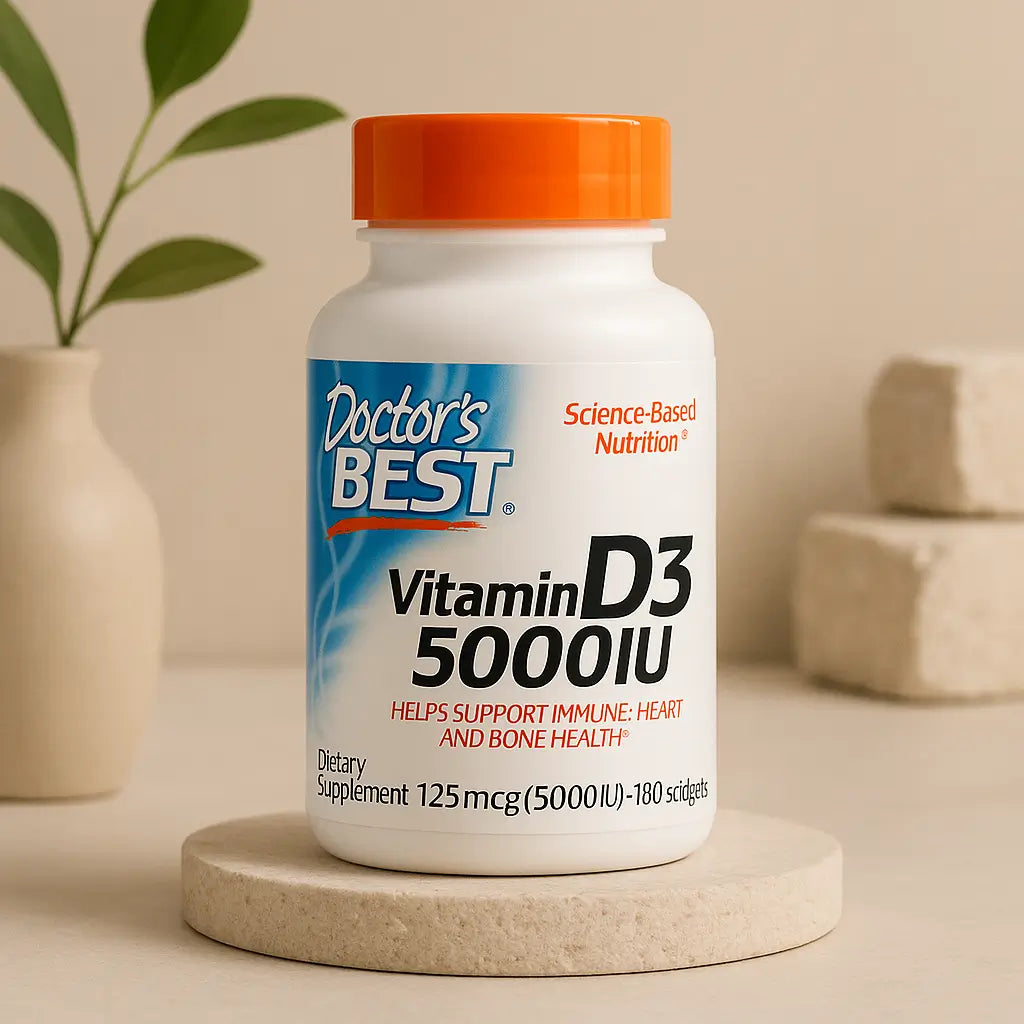 Vitamina D3 Doctor’s Best 5000IU 180 Capsulas Blandas