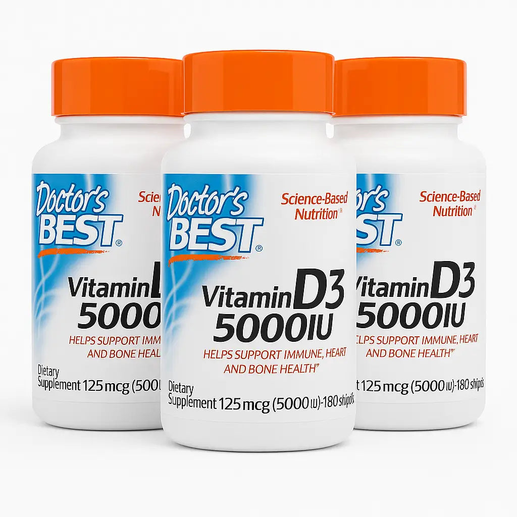 Vitamina D3 Doctor’s Best 5000IU 180 Capsulas Blandas