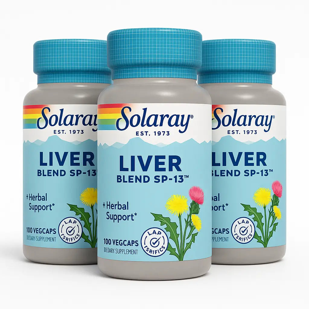 Desintoxicacion Hepatica Solaray Cardo Mariano Diente De Leon 100 Capsulas Blandas