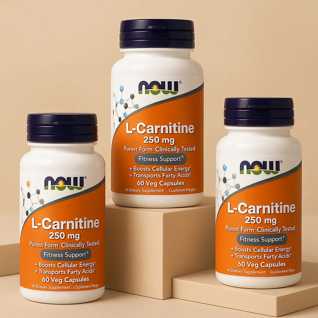 L-Carnitina Now 250MG 60 Capsulas Vegetales