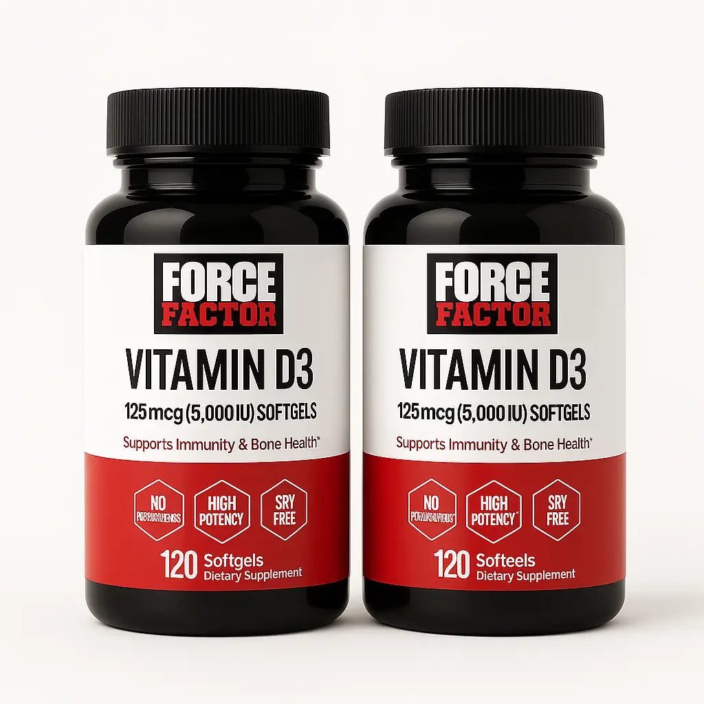 Vitamina D3 Force Factor 5000IU 120 Capsulas Blandas
