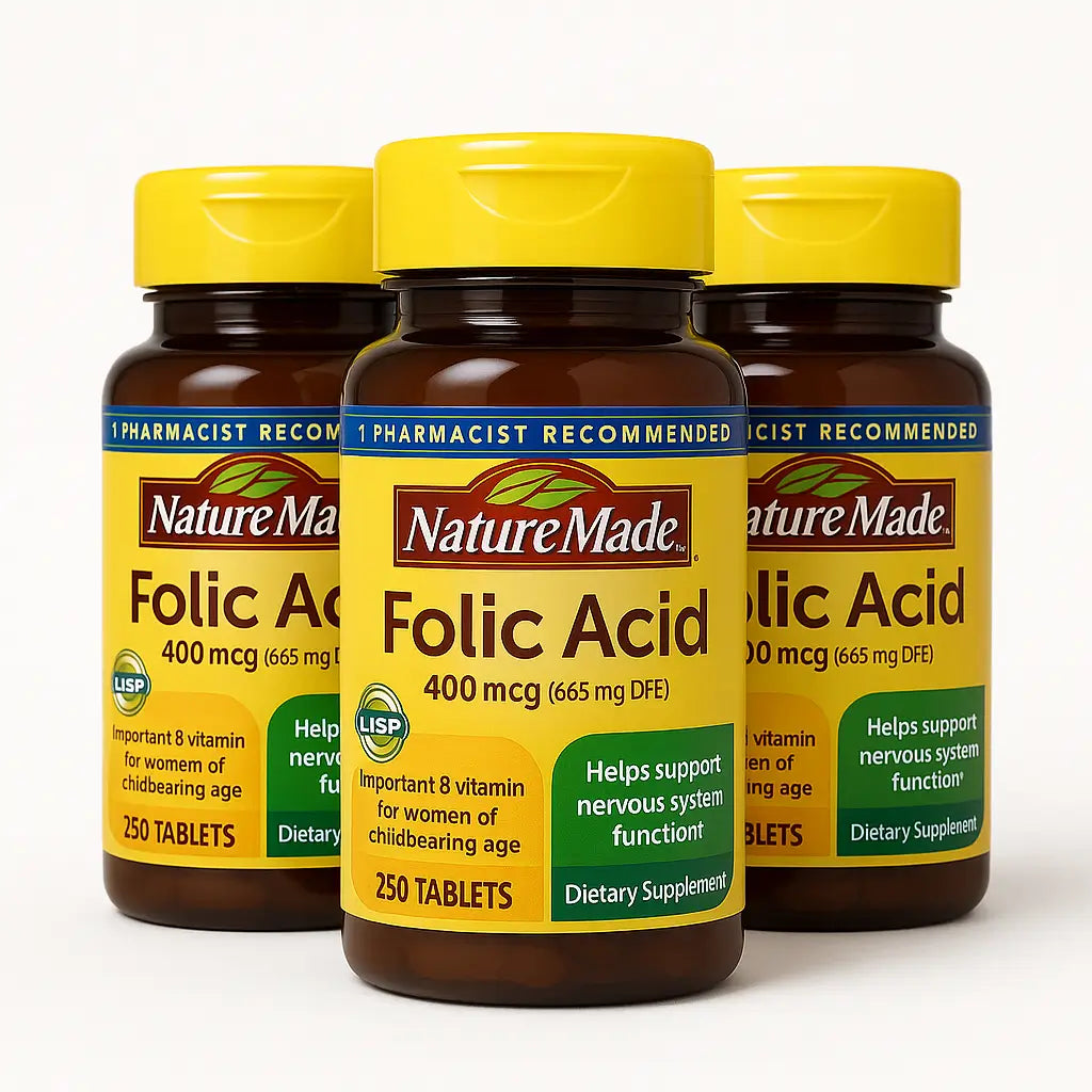 Ácido Fólico Nature Made 400 MCG 250 Tabletas
