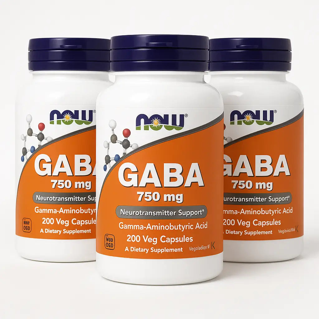 Gaba Ácido Aminobutírico Now 750Mg 200 Capsulas Vegetales