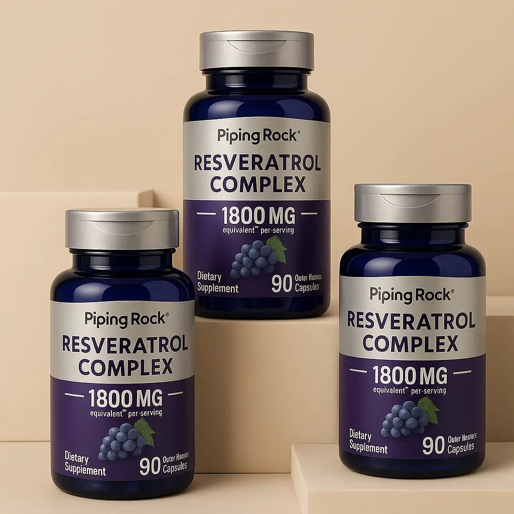 Resveratrol Piping Rock 1800 MG 90 Capsulas