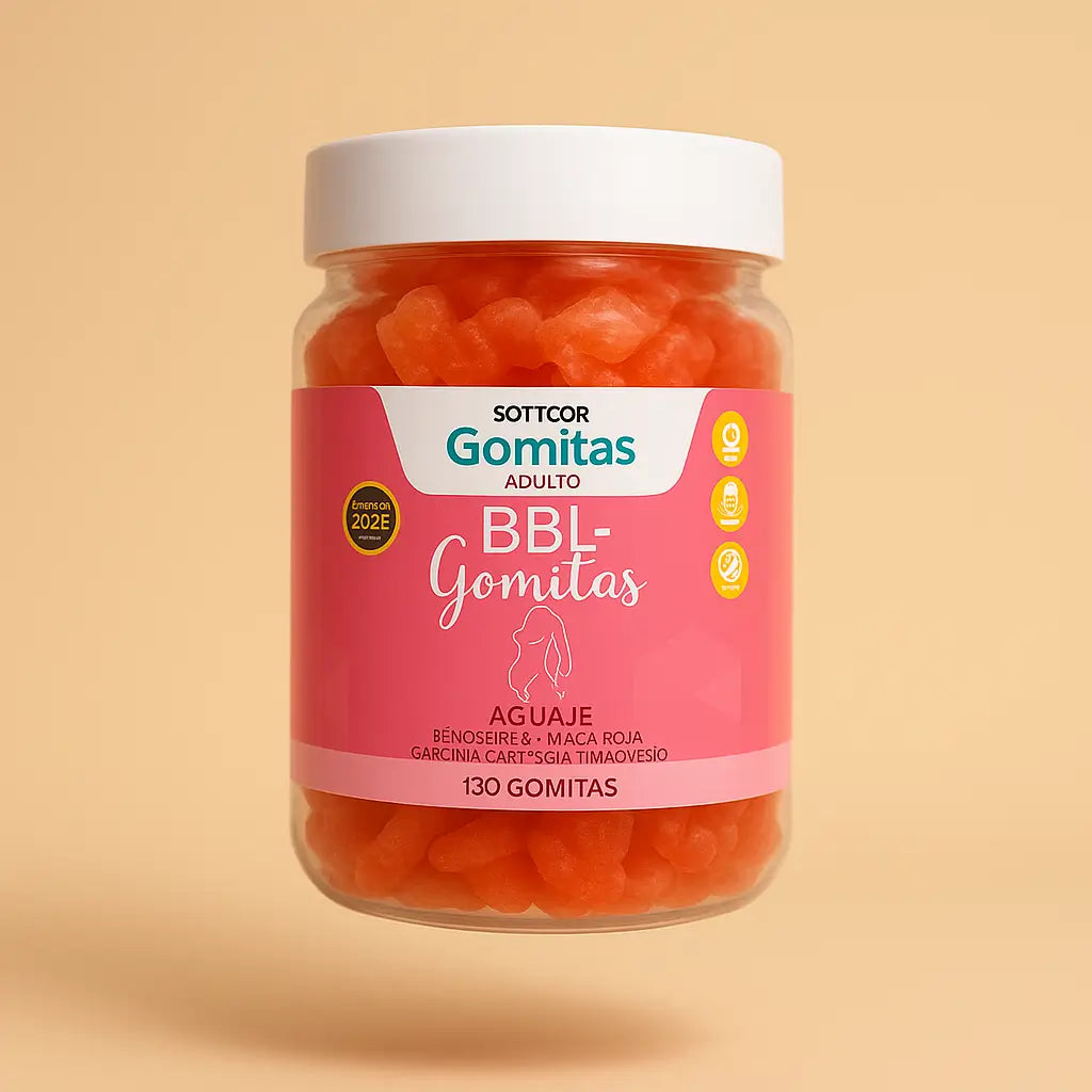 Gomitas BBL Sottcor Para Aumento y Tonificación de Glúteos x 130 gomas