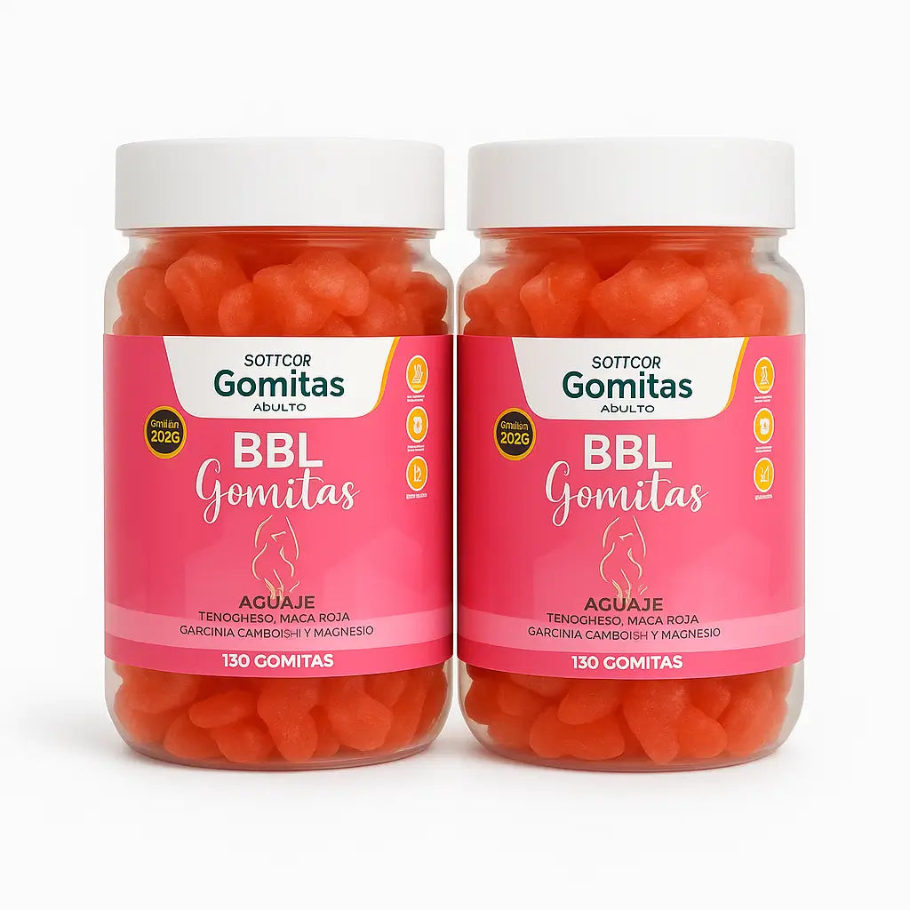 Gomitas BBL Sottcor Para Aumento y Tonificación de Glúteos x 130 gomas
