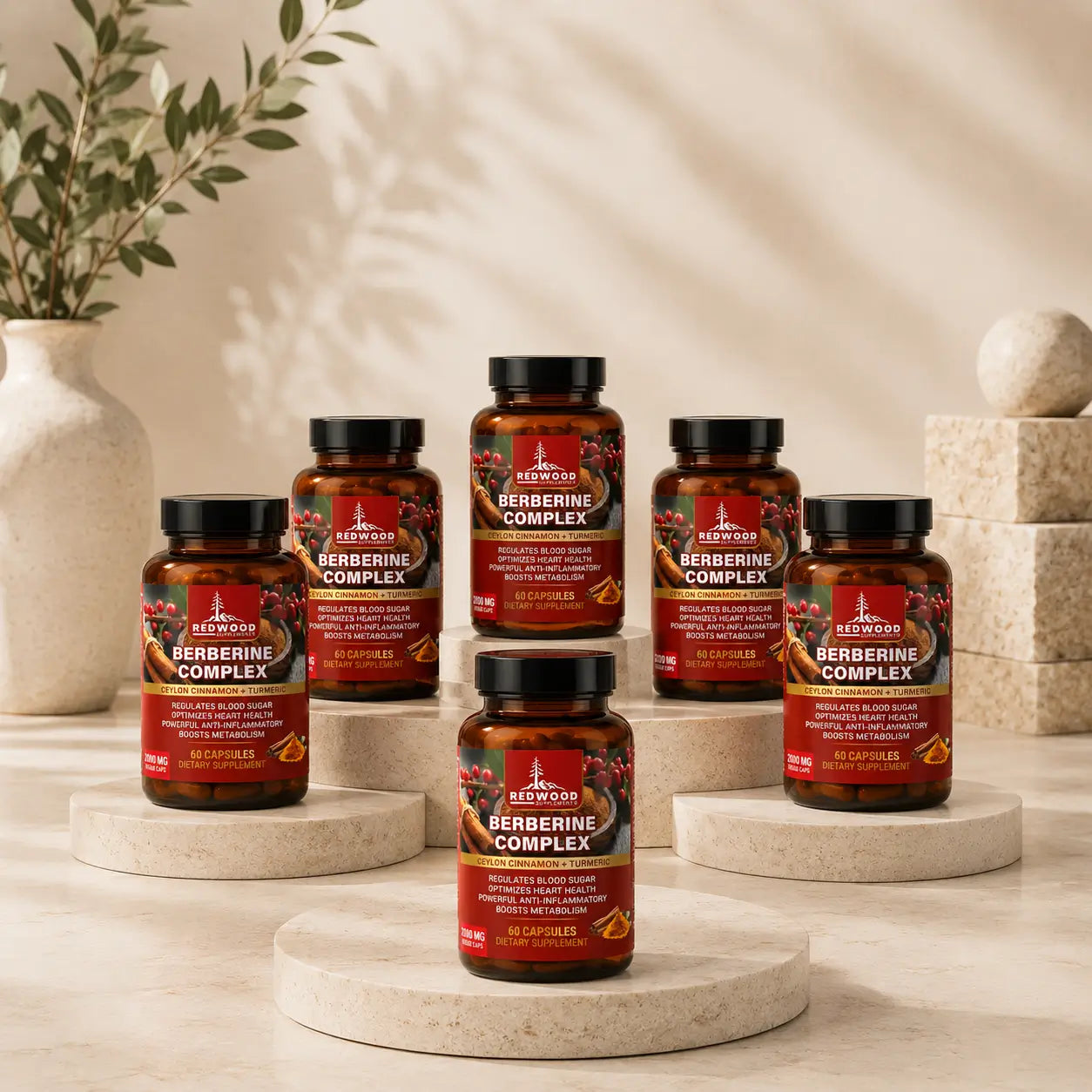 Berberina Complex Redwood 60 capsulas x 2 frascos