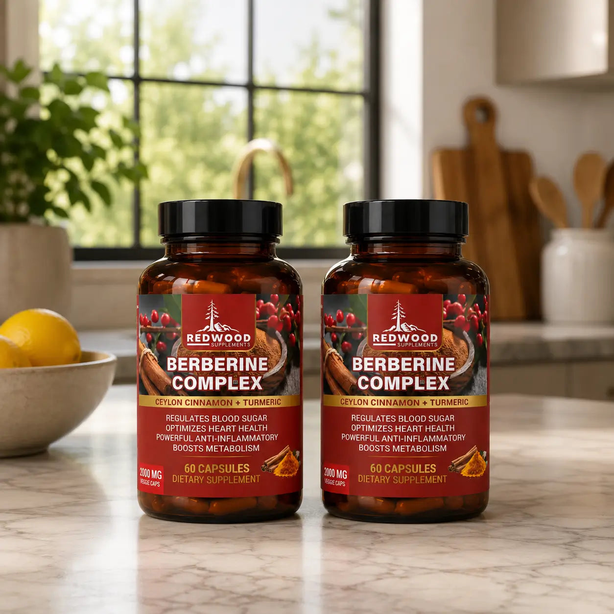 Berberina Complex Redwood 60 capsulas x 2 frascos