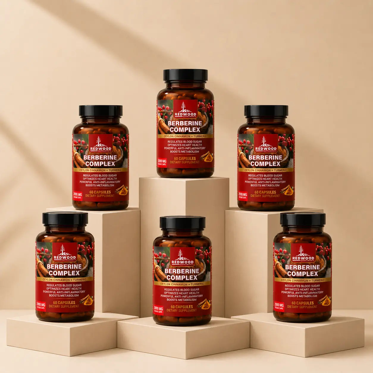 Berberina Complex Redwood 60 capsulas x 2 frascos