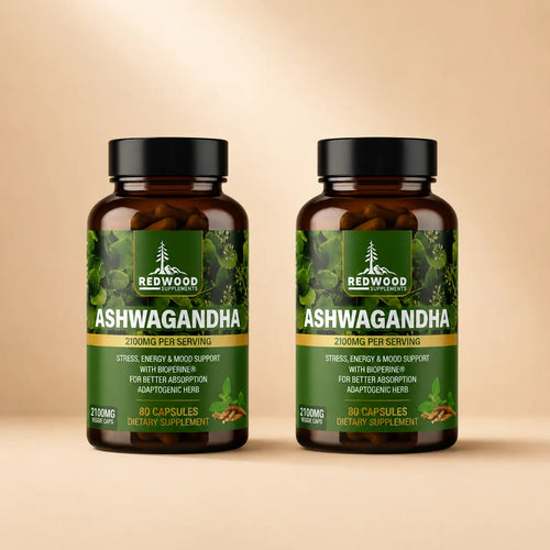 Ashwagandha Redwood 2.100 MG 80 Cápsulas x 2 frascos