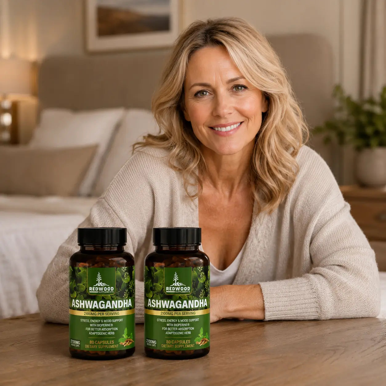 Ashwagandha Redwood 2.100 MG 80 Cápsulas x 2 frascos