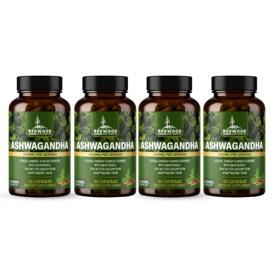 Ashwagandha Redwood 2.100 MG 80 Cápsulas x 2 frascos