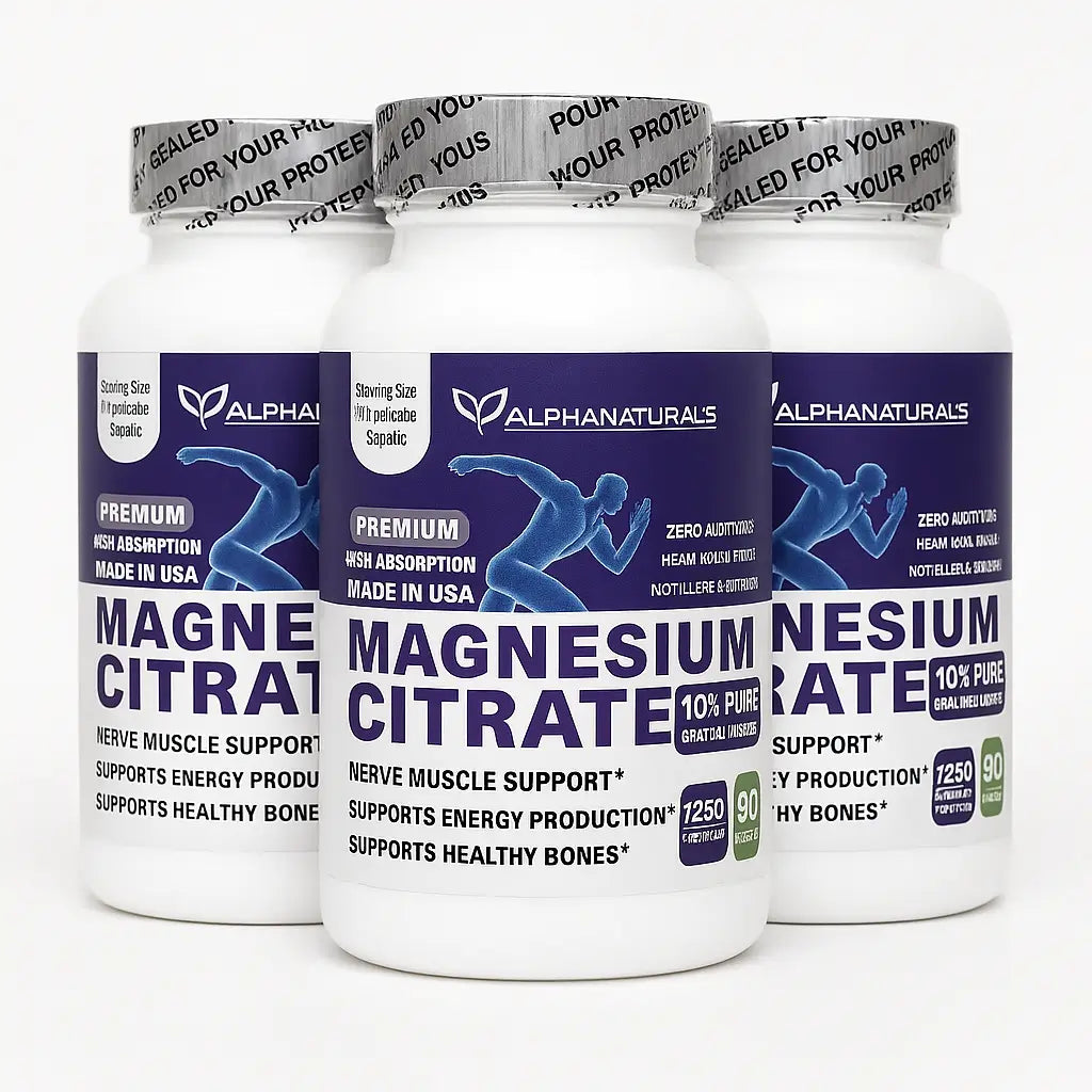 Citrato de Magnesio Americano Alpha Naturals 1250Mg 90 Caps