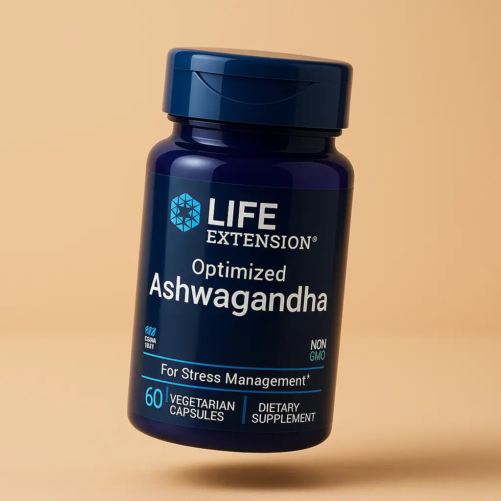 Ashwagandha Life Extension Sensoril 60 Cápsulas Estrés Focus