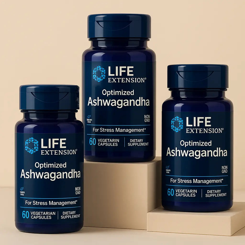 Ashwagandha Life Extension Sensoril 60 Cápsulas Estrés Focus
