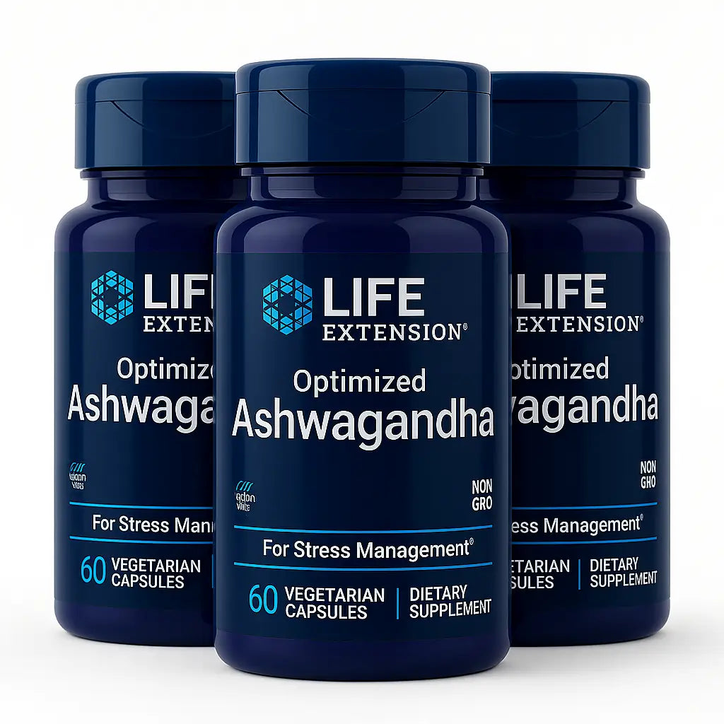 Ashwagandha Life Extension Sensoril 60 Cápsulas Estrés Focus