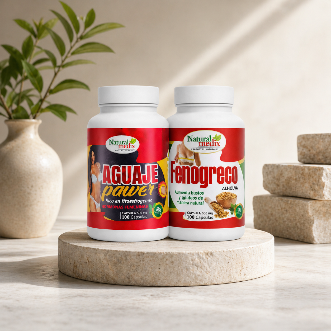 Fenogreco 100 caps + Aguaje Pawer 100 caps