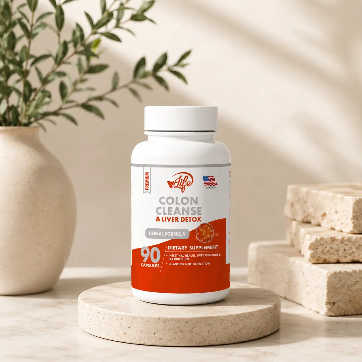Colon Cleanse & Liver Detox Life 90 cápsulas