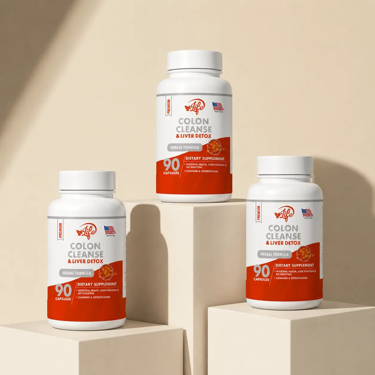 Colon Cleanse & Liver Detox Life 90 cápsulas