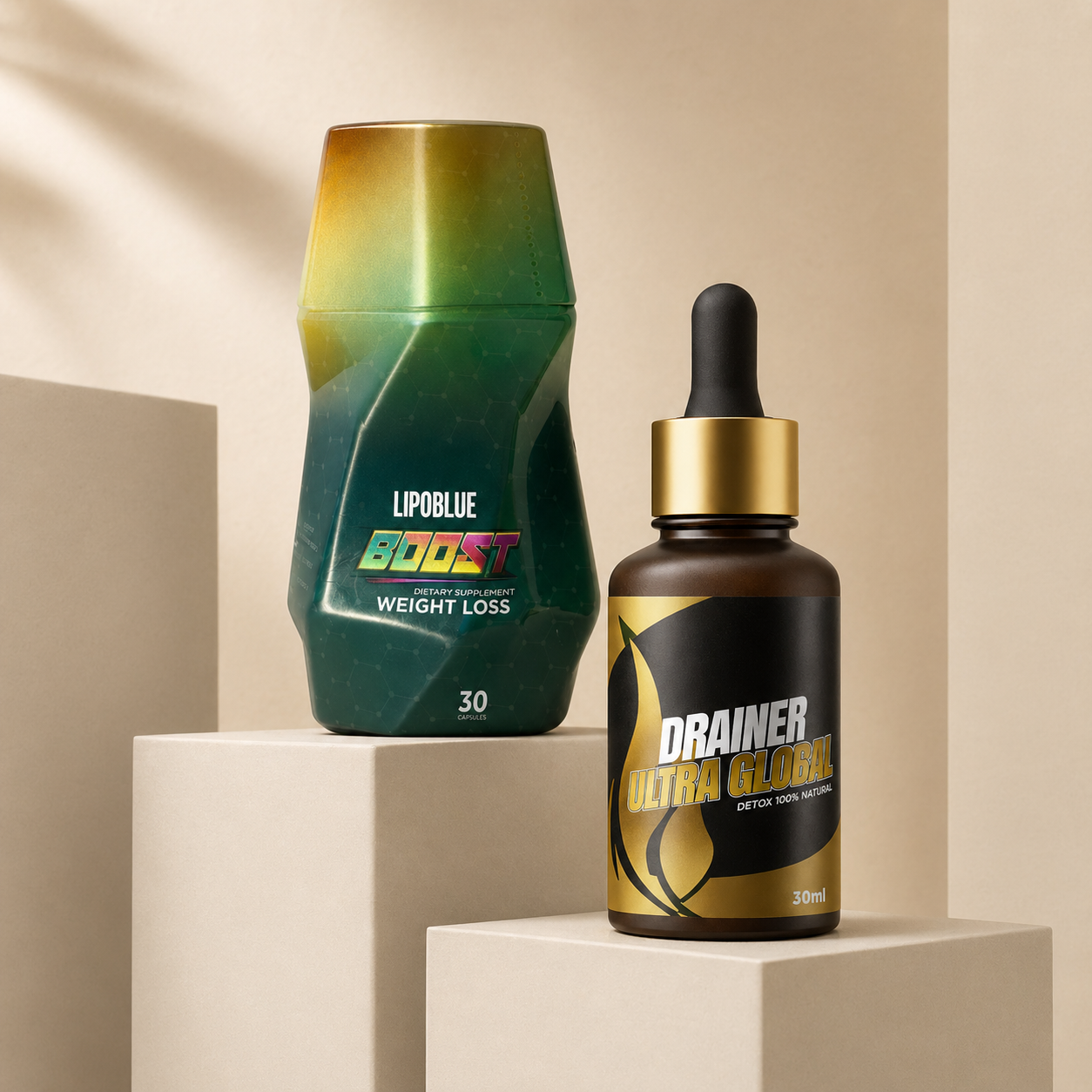 Quemador de Grasa LipoBlue Boost + Drainer Ultra Global