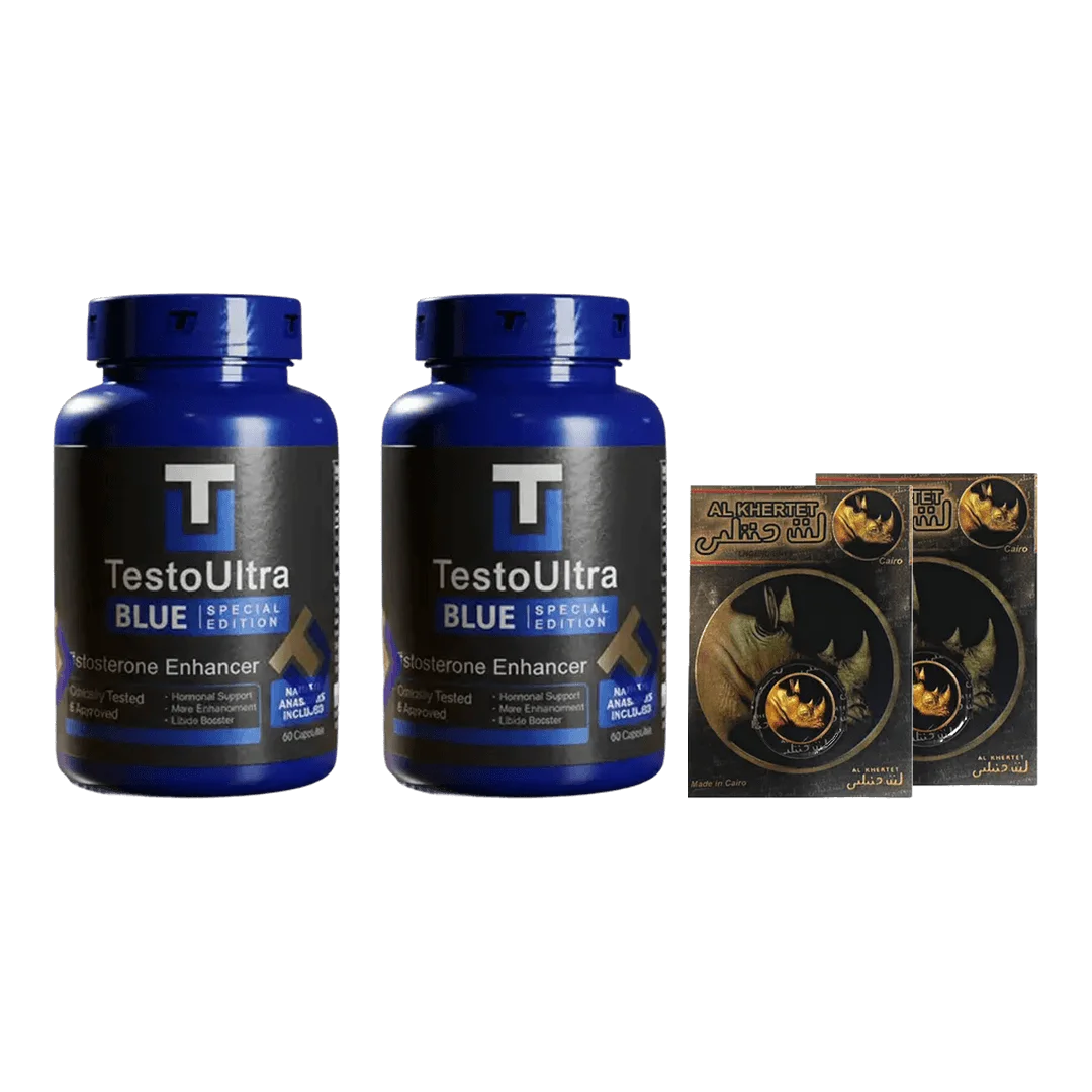 Testo Ultra Blue + Retardante Rhino - 2 Combos