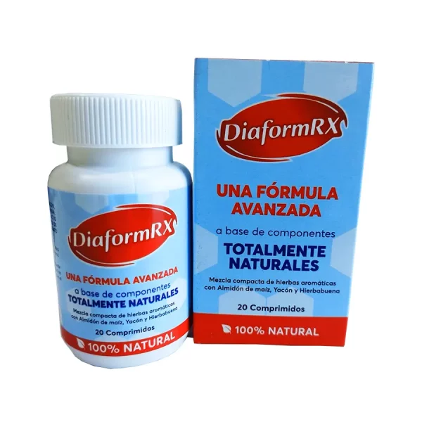 Diaform Rx - Suplemento Natural Indicado para personas diabéticas, estabiliza los niveles de azúcar en sangre