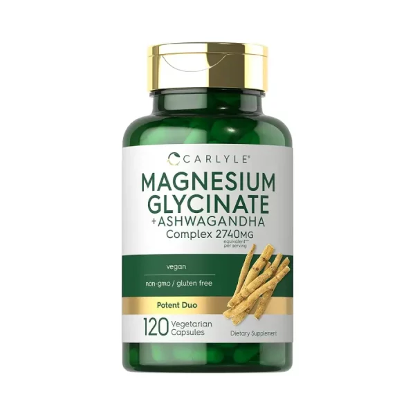 Glicinato de Magnesio con Ashwagandha Carlyle 2740MG 120 Capsulas Vegetales