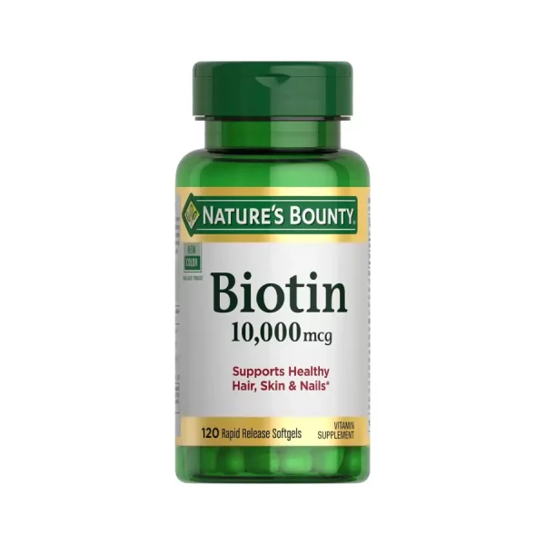 Biotina Natures Bounty 10.000MCG 120 Capsulas Blandas