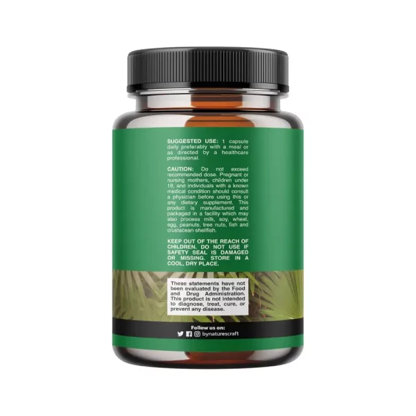 Saw Palmetto Natures Craft 500Mg 30 Capsulas