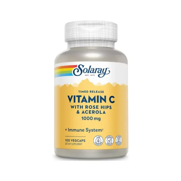 Vitamina C Solaray 1000Mg 100 Capsulas Vegetales