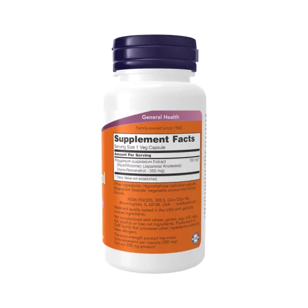 Resveratrol Now 350 MG 60 Capsulas Vegetales