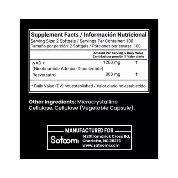 Resveratrol Satoom 1500 MG 100 Cápsulas