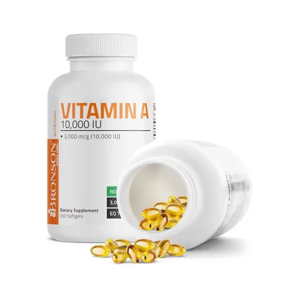 Vitamina A Bronson 10000 IU 250 Capsulas Vegetales